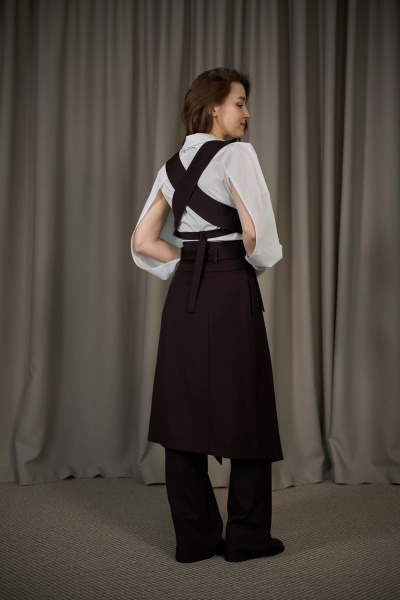 Брюки, жилет ALIN 6006 шоколад - фото 5