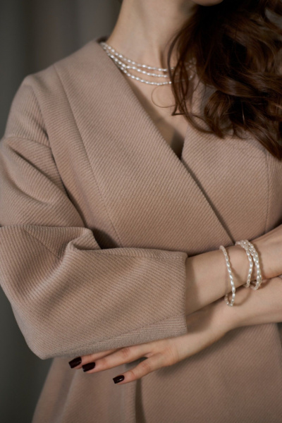 Жакет, юбка ALIN 6007 бежевый - фото 3