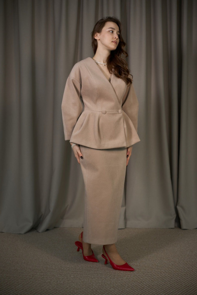 Жакет ALIN 4003 бежевый - фото 2