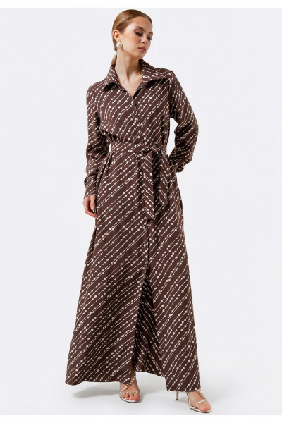 Платье Erika 7202-1 коричневый - фото 8