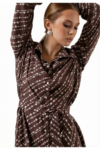 Платье Erika 7202-1 коричневый - фото 6