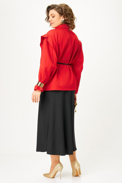 Жакет, юбка Alani Collection 2509 красный-черный - фото 7