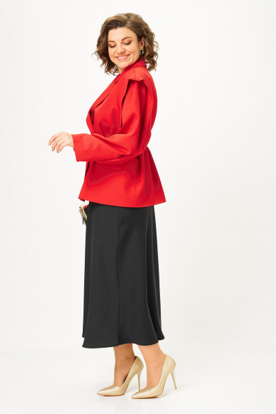 Жакет, юбка Alani Collection 2509 красный-черный - фото 10