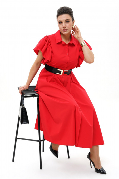 Платье Alani Collection 2445 красный - фото 3