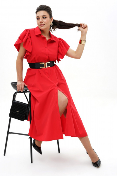 Платье Alani Collection 2445 красный - фото 2