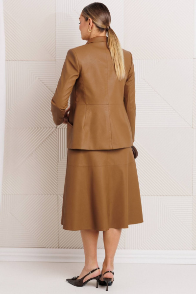 Жакет, топ, юбка Мода Юрс 26-2850 кэмел - фото 10