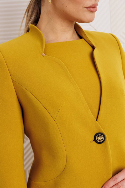 Жакет, платье Мода Юрс 26-2969 горчица - фото 7