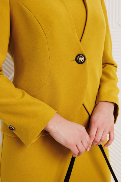 Жакет, платье Мода Юрс 26-2969 горчица - фото 6