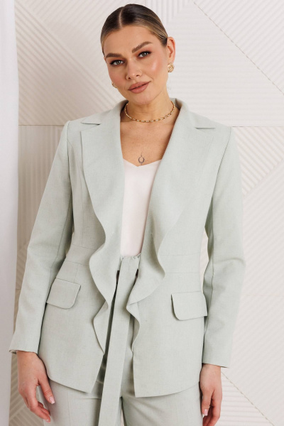 Брюки, жакет Мода Юрс 26-2968 ментол - фото 6