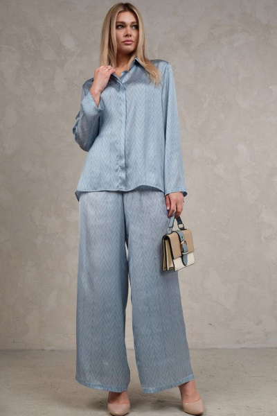 Блуза, брюки Erika 1541 голубой - фото 1