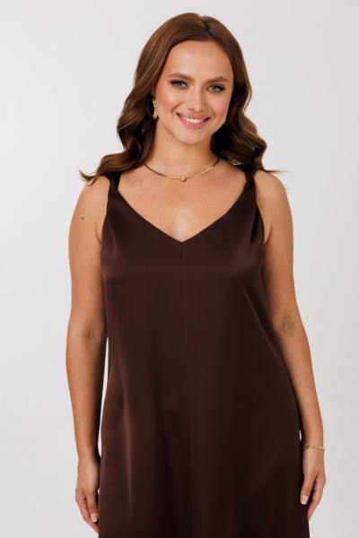 Жакет, платье Mubliz 332 шоколад+бежевый - фото 13