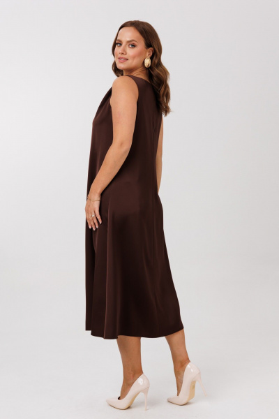 Жакет, платье Mubliz 332 шоколад+бежевый - фото 12