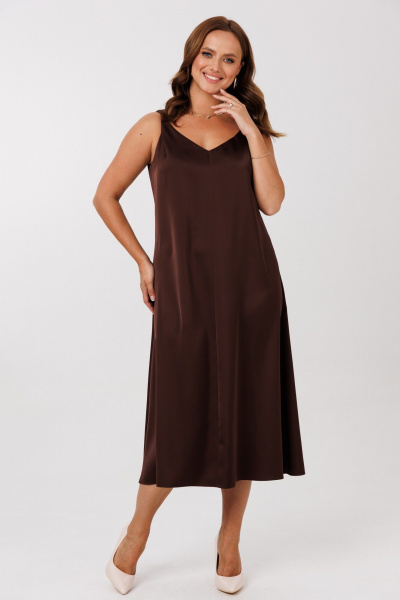 Жакет, платье Mubliz 332 шоколад+бежевый - фото 11