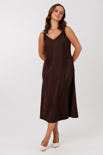 Жакет, платье Mubliz 332 шоколад+бежевый - фото 6