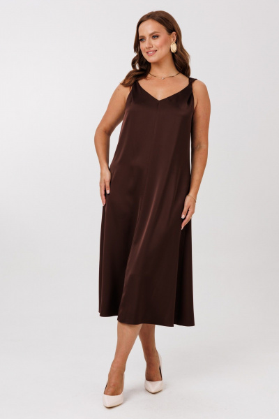 Жакет, платье Mubliz 332 шоколад+бежевый - фото 3