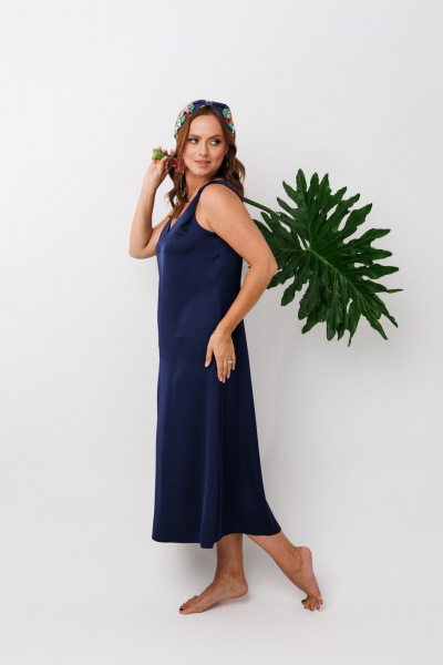 Жакет, платье Mubliz 332 синий+бежевый - фото 6