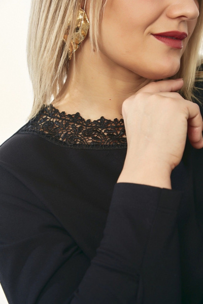 Джемпер, юбка Takka Plus 26-265 черный-зеленый - фото 8