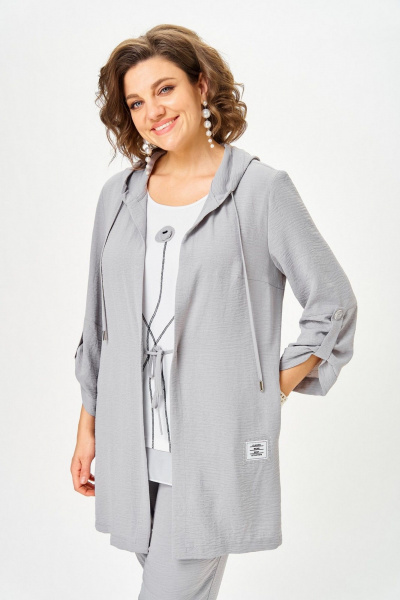 Брюки, кардиган, топ Svetlana-Style 1527 серый - фото 5