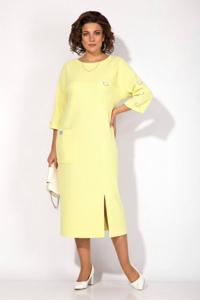Платье Liliana 1485 лимонный - фото 7