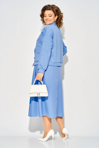 Бомбер, юбка Liliana 1513 голубой - фото 10