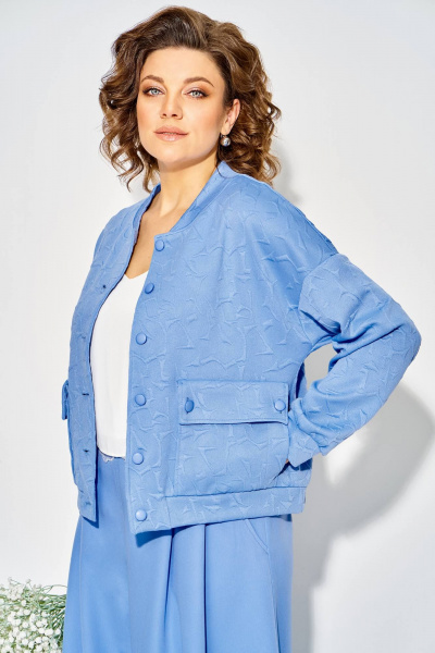 Бомбер, юбка Liliana 1513 голубой - фото 6