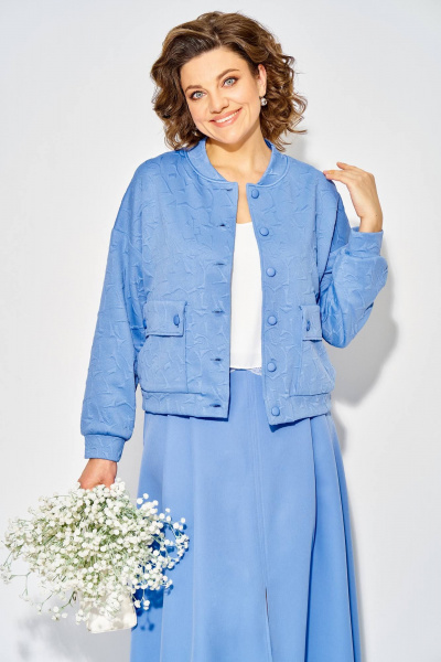 Бомбер, юбка Liliana 1513 голубой - фото 5