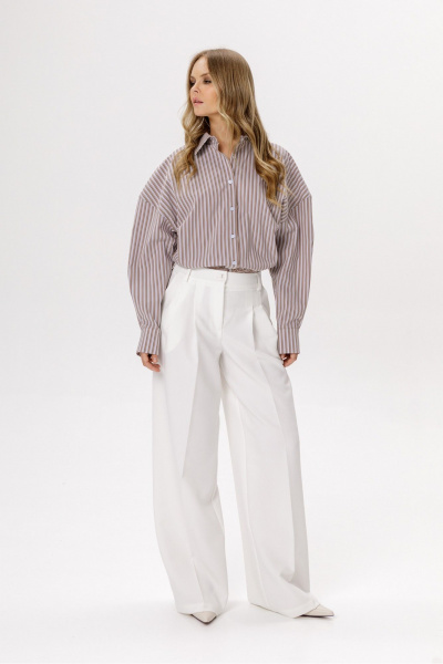 Рубашка PiRS 6226 коричневая_полоска - фото 5