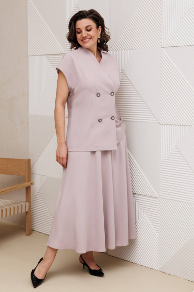 Жилет, юбка Anastasia 1329 пудра - фото 8