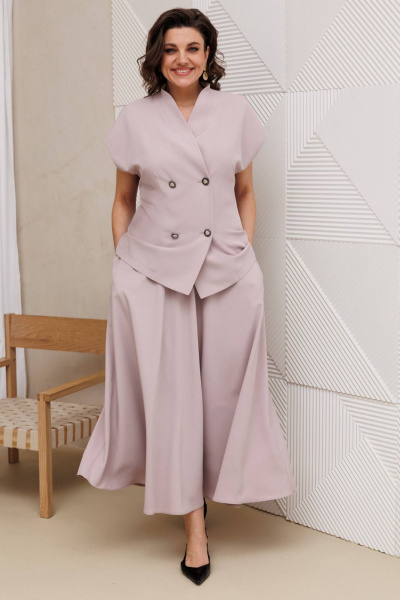 Жилет, юбка Anastasia 1329 пудра - фото 7