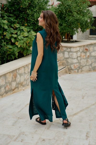 Блуза, платье Vittoria Queen 28053 изумрудный - фото 7