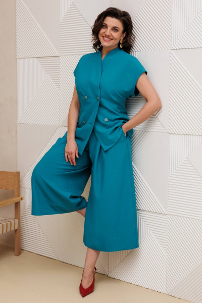 Брюки, жилет Anastasia 1330 морская_волна - фото 8