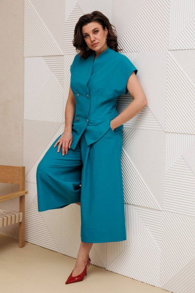 Брюки, жилет Anastasia 1330 морская_волна - фото 2