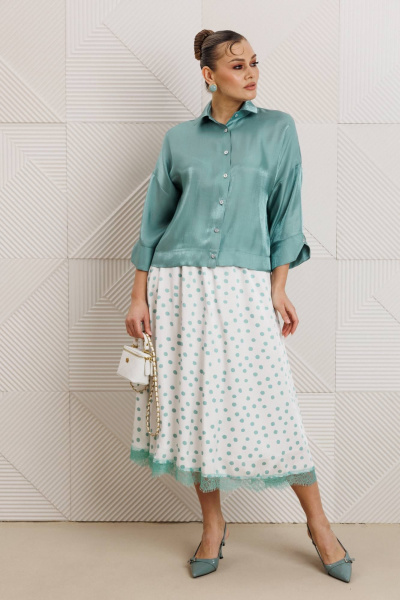 Блуза, юбка Anastasia 1322 мята - фото 1