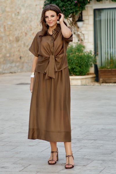 Юбка Vittoria Queen 28083ю шоколад - фото 1