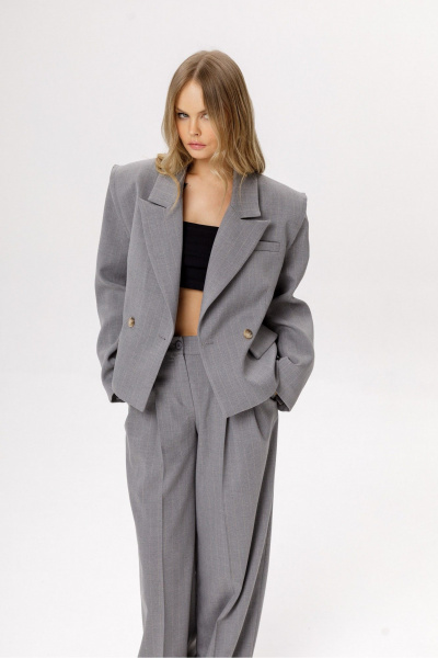 Жакет PiRS 6377 светло-серый - фото 8