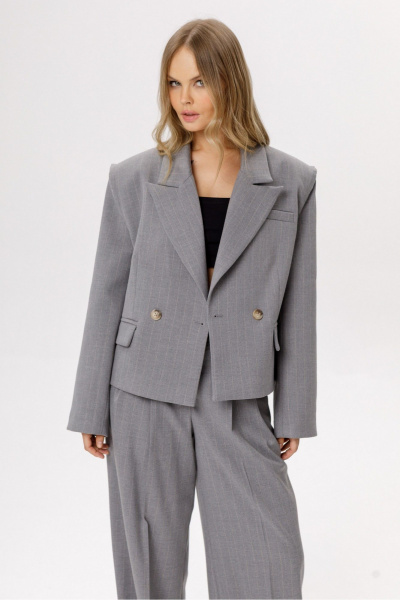 Жакет PiRS 6377 светло-серый - фото 1