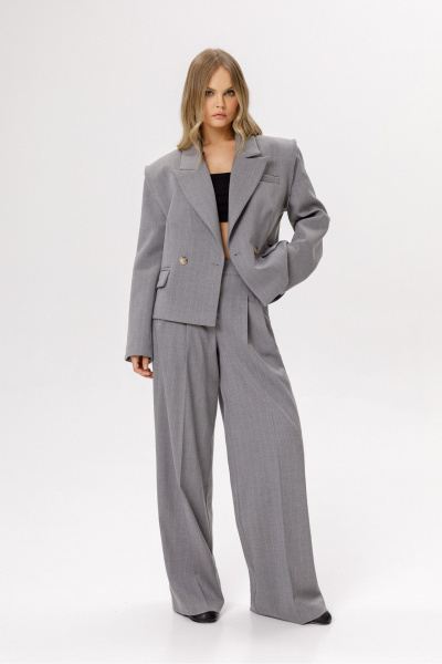 Жакет PiRS 6377 светло-серый - фото 4