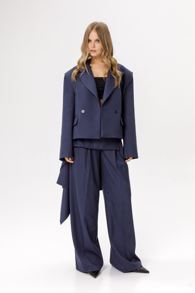 Брюки PiRS 6378 джинсовый - фото 2