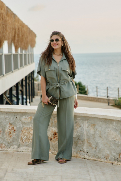 Блуза Vittoria Queen 28093бл хаки - фото 5