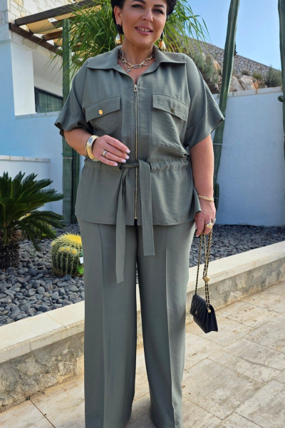 Брюки Vittoria Queen 28093бр хаки - фото 8