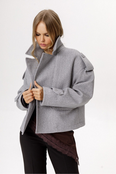 Тренч PiRS 6519 серый - фото 4