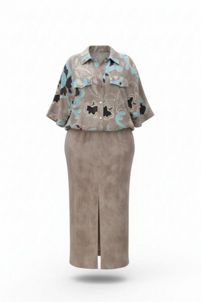 Блуза Vittoria Queen 28113бл какао - фото 7