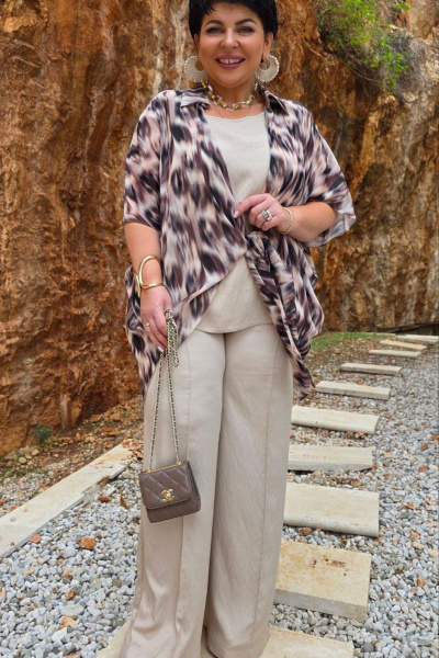 Брюки Vittoria Queen 28163бр песочный - фото 3