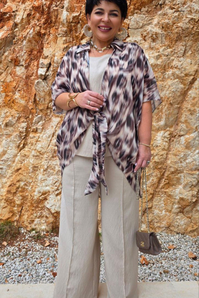 Брюки Vittoria Queen 28163бр песочный - фото 2