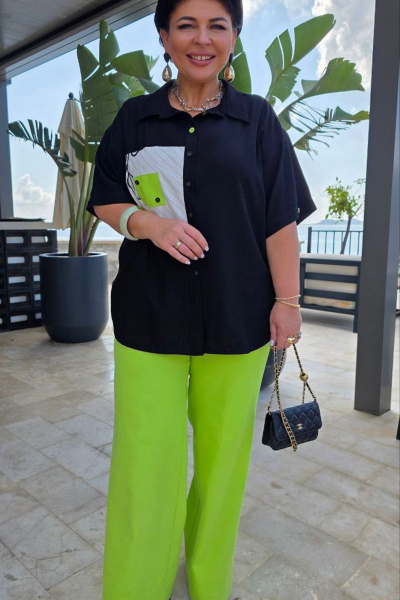 Блуза Vittoria Queen 28263бл черный_яблоко - фото 6