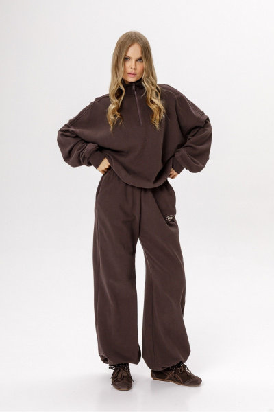 Олимпийка PiRS 6530 коричневый_с_лого - фото 5