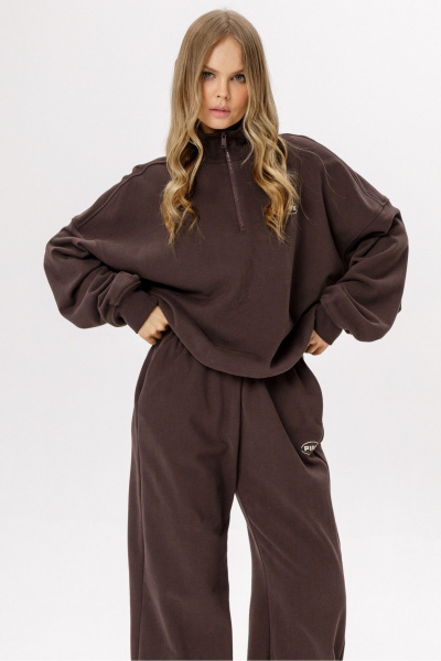 Олимпийка PiRS 6530 коричневый_с_лого - фото 1