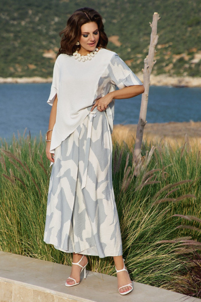 Блуза, брюки Vittoria Queen 28373  молочный - фото 2