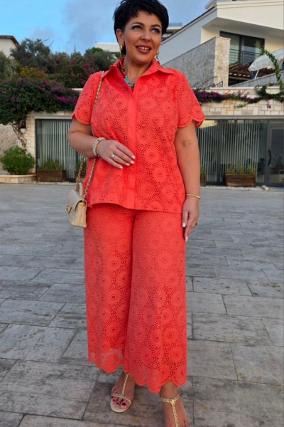 Блуза, кюлоты Vittoria Queen 28393 коралл - фото 6