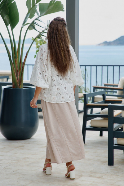 Блуза, юбка Vittoria Queen 28583к песочный - фото 5